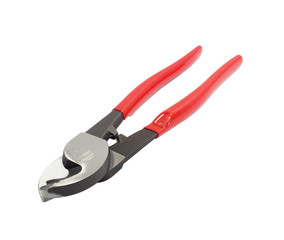 Wire cutting pliers on a white background.