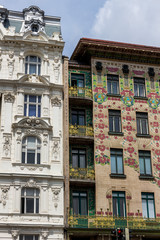 Naklejka premium Österreich, Wien, Wienzeilenhäuser