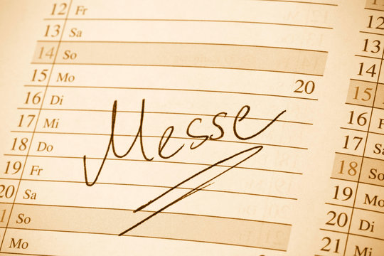 Eintrag im Kalender: Messe
