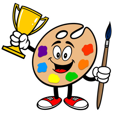 Art Palette with Trophy