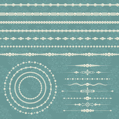 Pearl mega set collection of dividers frames and borders © marymo_art
