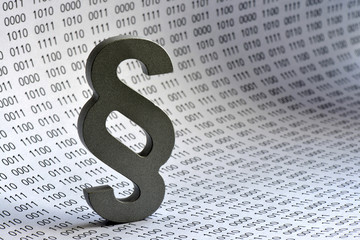 Datenschutz, Paragraph, binär, Datensicherheit, Recht, Computer