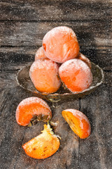 Persimmons under the snow