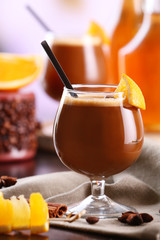 Espresso cocktail served on table