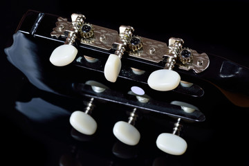 Head of an acoustic guitar