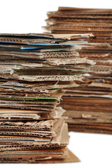 Big stack of papers, close-up