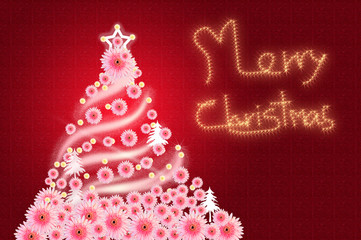 Christmas Greeting Card. Merry Christmas lettering