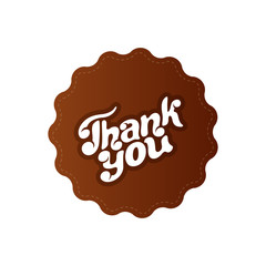 Thank you day Retro Typography Hand Drawn Bisquit