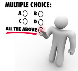 Multiple Choice All the Above Options Test Quiz Uncertainty Gues