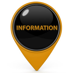 information pointer icon on white background