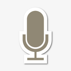 Logo microphone. Micro.