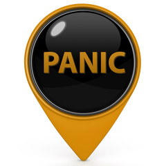 panic pointer icon on white background