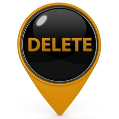 delete pointer icon on white background