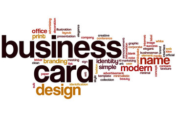 Business card word cloud