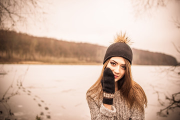 Young pretty girl outdoor in the forest