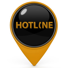 Hotline pointer icon on white background