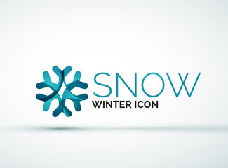 Fototapeta na wymiar Christmas snowflake company logo design