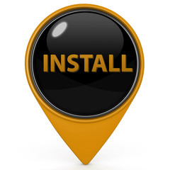 Installation pointer icon on white background