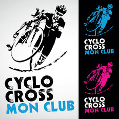 Obraz premium cyclo cross vtt cycliste velo club logo