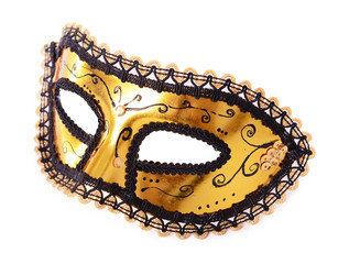 Beautiful carnival mask isolated on white