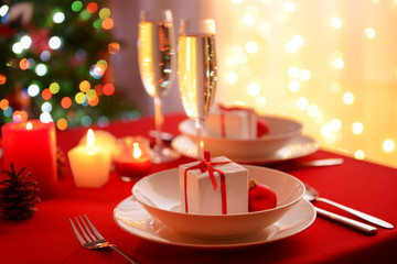Beautiful Christmas table setting