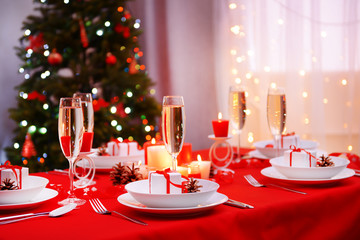 Beautiful Christmas table setting