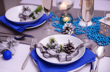Beautiful Christmas table setting