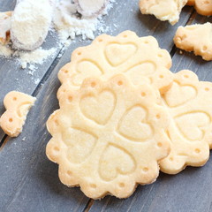 Homemade gluten free shortbread cookies