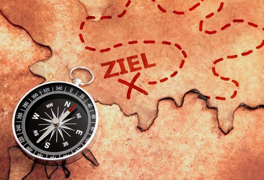 L&ouml;sung/Solution als Ziel - Konzept mit Kompass