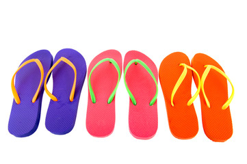 Colorful flip flops