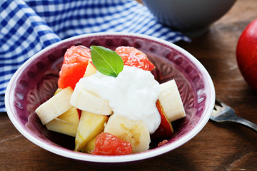fruit salad with Greek yogurt