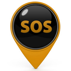 SOS pointer icon on white background
