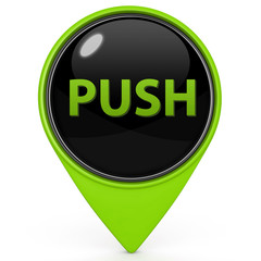 push pointer icon on white background