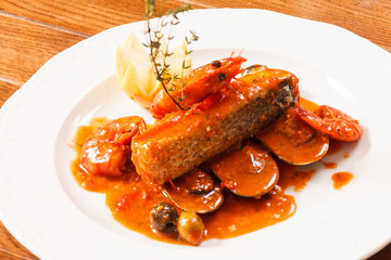 fish with sauce