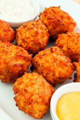 cheese balls with sauce