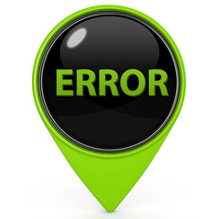 error pointer icon on white background