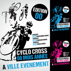 affiche course cyclo cross vtt cycliste velo