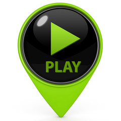 play pointer icon on white background