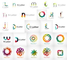 Set of various universal company logos