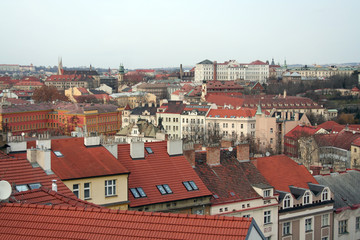 Roofs of the city of Prague