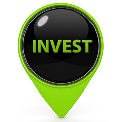 Invest pointer icon on white background