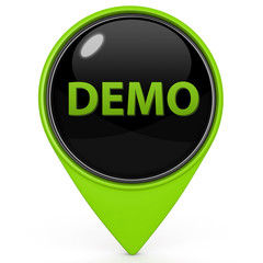 Demo pointer icon on white background