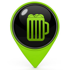 Beer pointer icon on white background