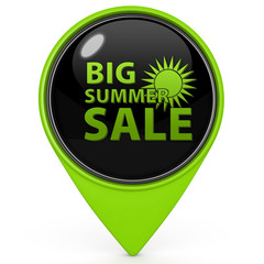 Summer sale pointer icon on white background