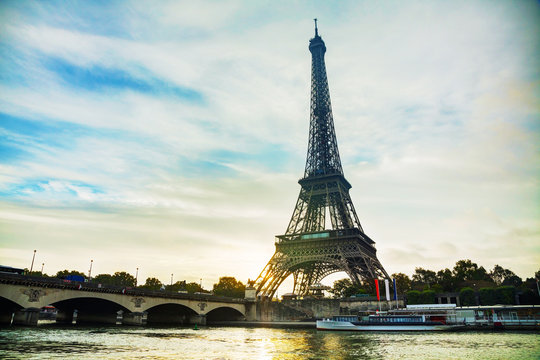Paris cityscape with Eiffel tower
