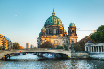 Berliner Dom cathedral in the evening - 74694042