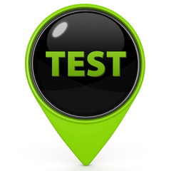 Test  pointer icon on white background