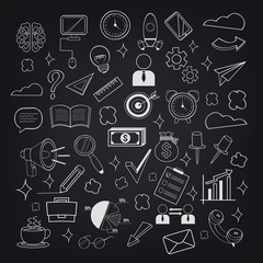 Vector business doodles icon