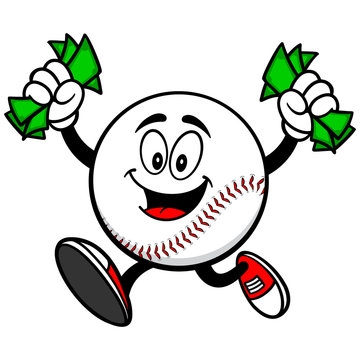 Baseball Mascot with Money