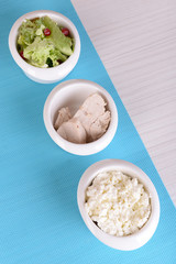 Dietary food in on table close-up